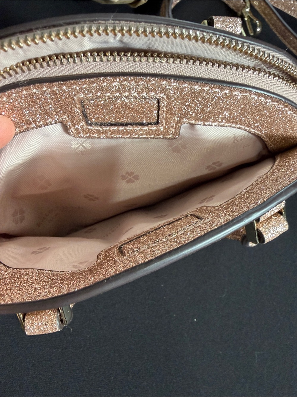 Kate Spade Sylvia Glitter Mini Dome Satchel - Picture 13 of 16